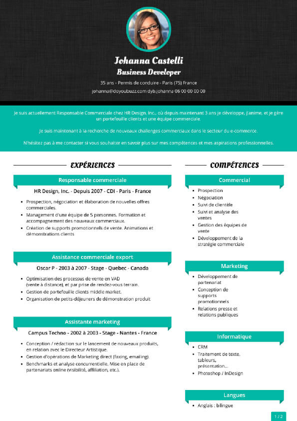 A modern and professional resume template