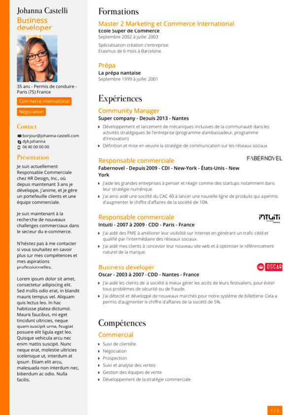 A basic and efficient resume template